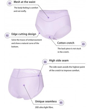 Panties Seamless Hipster Panties Quick Dry Panties Sports Underwear for Women - Purple - CJ18KONRZ66