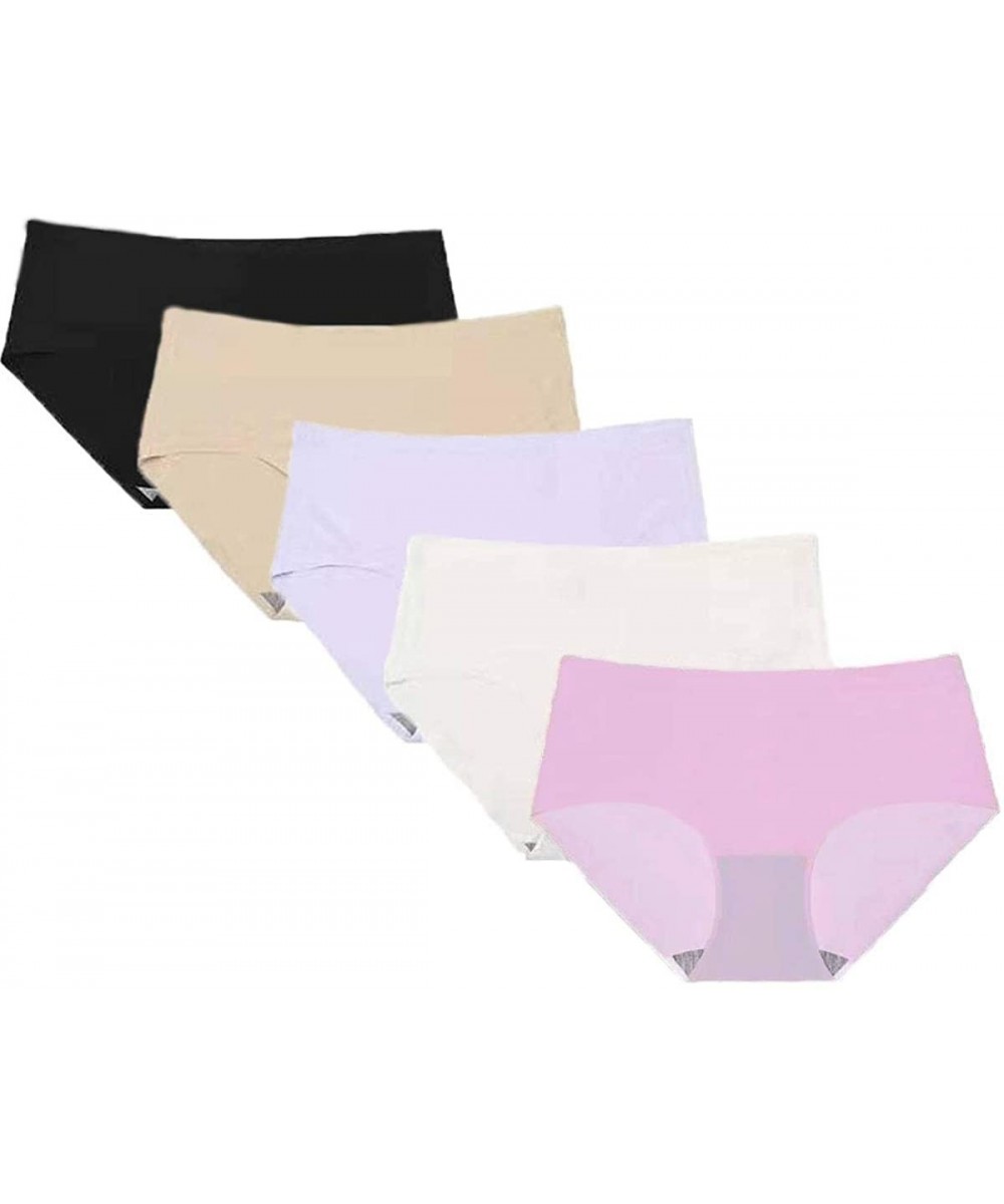 Panties 5 Pack Women Underwear Panties Invisible Hipster Seamless Bikini Briefs - CG1920WDCMR