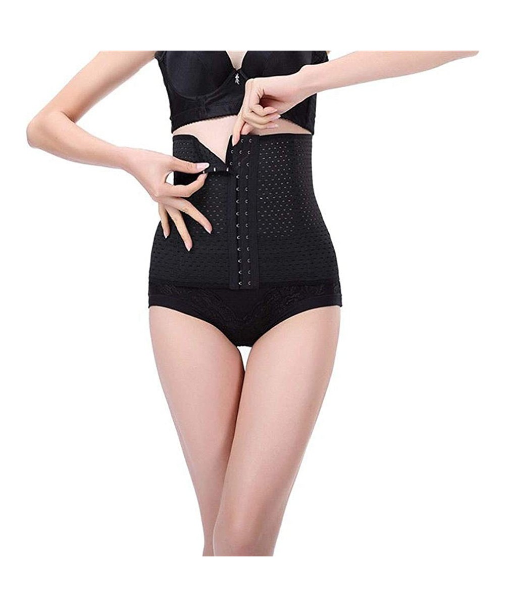 Shapewear Postpartum Belly Wrap Waist Trainer Recovery Support Pelvis Belt Body Shaper- Invisible Comfy - Black - CH18RKZCD7O