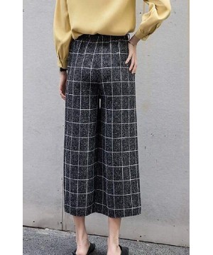 Bottoms Womens Slim Fall Winter Baggy Plaid Casual Leisure Palazzo Lounge Pant - As1 - CT19DT9M0I6