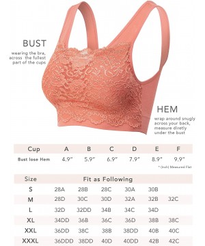 Bras Women's Seamless Lace Bra Top with Front Lace Cover Sports Bra - 6632_grey Mist - CJ195R9MR2A