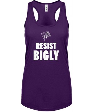 Camisoles & Tanks Womens Resist Bigly Racerback Tank Top - Purple - CW1885YIAUC