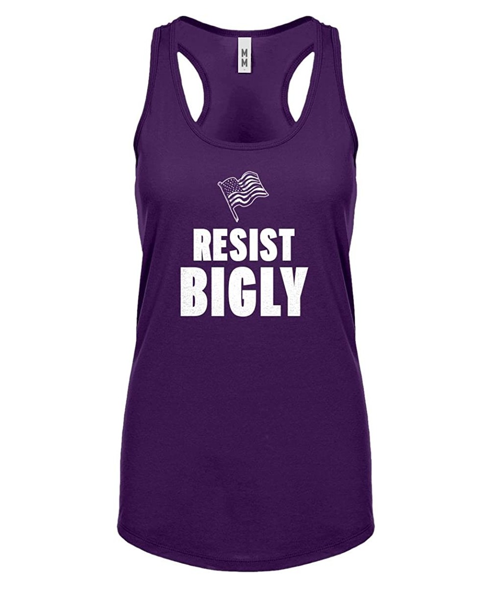 Camisoles & Tanks Womens Resist Bigly Racerback Tank Top - Purple - CW1885YIAUC