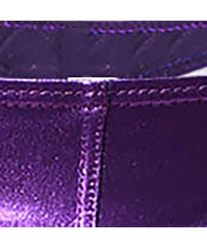 G-Strings & Thongs Men's Low-Waist Underwear PU Pouch G String Triangular Underwear Bulge Thong Briefs - Purple - CA18USLED9G