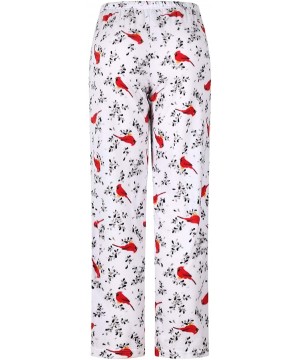 Sets Women's Warm Plush Soft Fleece Pajama Gift Set Lounge Wear - White Red - C718AH8Y0IA