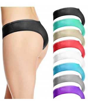 Panties Womens Cotton 8 Pack Thongs G-String Briefs - Multicoloured - CU12FK7VZ1H