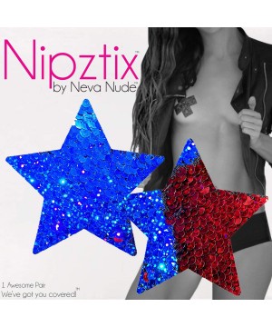 Accessories Flip and Sparkle Sequin Star Nipztix Pasties Nipple Covers Medical Grade Adhesive Waterproof Made in USA - Americ...