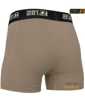 Boxer Briefs Military Underwear Cotton 4-Inch Boxer Briefs - Tactical Hiking Outdoor - Punisher Combat Line - Tan (2 Pack) - ...