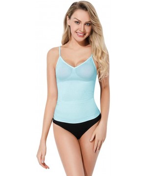 Shapewear Ladies Corsets Abdomen Straps Shapwear High-Elastic Rimless Underwear Vest Slim Lift - Blue - CL18UU8N24I