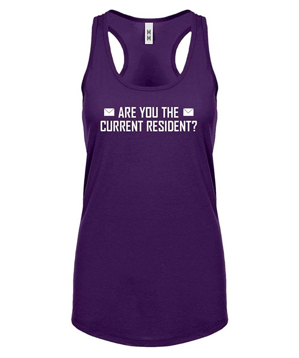 Camisoles & Tanks are You The Current Resident? Womens Racerback Tank Top - Purple - CB180H78HC8