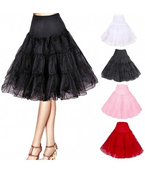 Slips Women's Petticoat Vintage Swing Dress Crinoline Underskirt Tutu Skirt - Purple - C518SE736AS