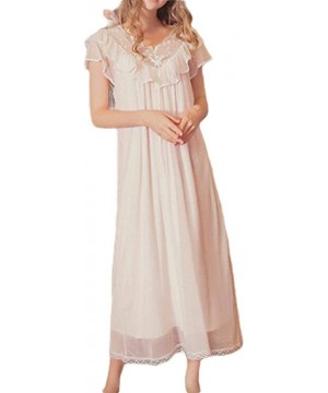 Nightgowns & Sleepshirts Women Sleepwear Long-Sleeve Vintage Lounge Nightgown Victorian Pajamas Dress - 3 - CD19DEA5EM6