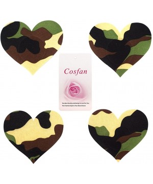 Accessories 10 Pairs Disposable Women Camouflage Shape Pasties Nipple Cover Lingerie Sticker - 6 Pairs Mix - CD12MYL2IOJ