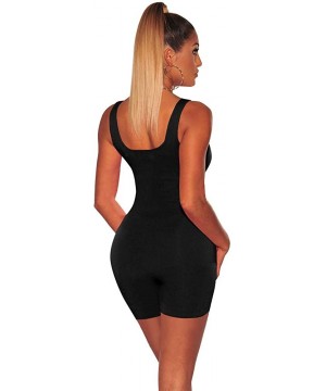 Sets Sexy Jumpsuits for Women - One Piece Outfits Bodycon Romper Shorts Bodysuit - Black - CV18Q06EUTU