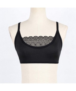 Camisoles & Tanks Sexy Women Camisole Summer Elastic Cage Bra Lace Tank Tops Bra Bustier - Black - CI19672QRS5