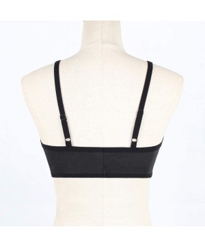 Camisoles & Tanks Sexy Women Camisole Summer Elastic Cage Bra Lace Tank Tops Bra Bustier - Black - CI19672QRS5