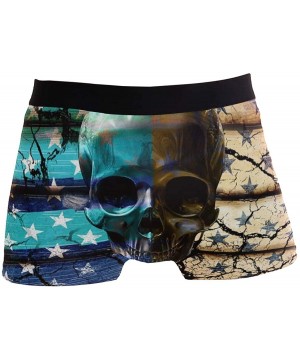 G-Strings & Thongs Breathable Boxer Brief Underwear Mens Boys Cross Bones Sword of Death Pirate Skulls - Stars and Stripes Di...