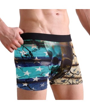 G-Strings & Thongs Breathable Boxer Brief Underwear Mens Boys Cross Bones Sword of Death Pirate Skulls - Stars and Stripes Di...