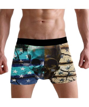 G-Strings & Thongs Breathable Boxer Brief Underwear Mens Boys Cross Bones Sword of Death Pirate Skulls - Stars and Stripes Di...