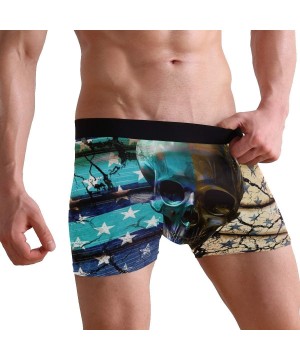 G-Strings & Thongs Breathable Boxer Brief Underwear Mens Boys Cross Bones Sword of Death Pirate Skulls - Stars and Stripes Di...