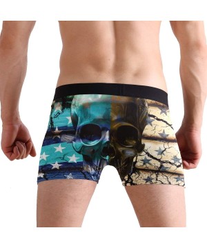 G-Strings & Thongs Breathable Boxer Brief Underwear Mens Boys Cross Bones Sword of Death Pirate Skulls - Stars and Stripes Di...