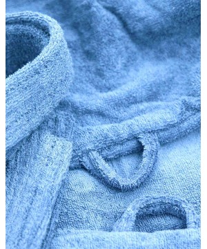 Robes 100% Cotton Terry Bath Robe- Men and Women-Soft & Warm Fleece Home Bathrobe- Sleepwear Loungewear- One Size Fits All - ...