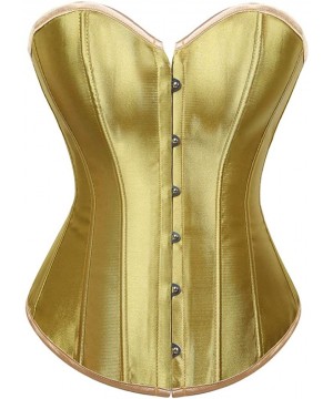 Bustiers & Corsets Corsets for Women Plus Size Black Corset Sexy Bustier Corset Top Lingerie - Gold - C218XIOMCWO