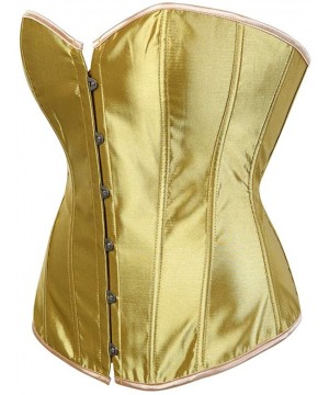 Bustiers & Corsets Corsets for Women Plus Size Black Corset Sexy Bustier Corset Top Lingerie - Gold - C218XIOMCWO