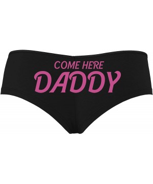 Panties Come Here Daddy DDGL BDSM Obedient Black Boyshort Panties - Raspberry - CC1958DGZXC