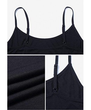 Camisoles & Tanks Basic Camisole for Women Cami Tanks Adjustable Spaghetti Strap Tank Tops - Black White Grey Pink - CX18YK2XLQW