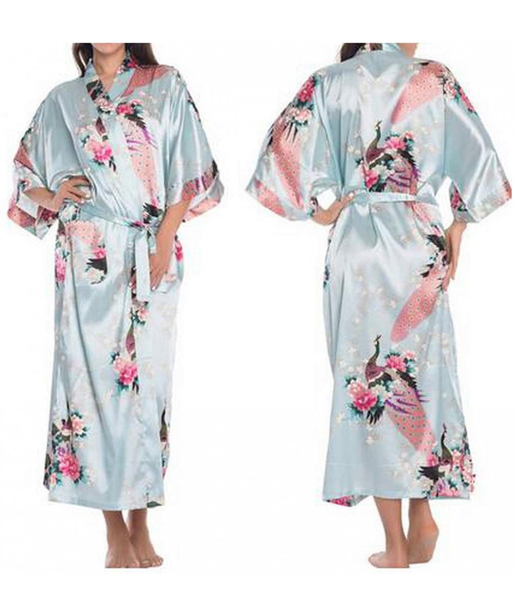 Robes Silk Kimono Robe Bathrobe Women Satin Robe Silk Robes Night Sexy Robes Night Grow for Bridesmaids As the Photo Show7 - ...