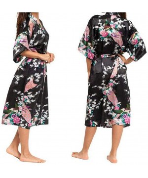 Robes Silk Kimono Robe Bathrobe Women Satin Robe Silk Robes Night Sexy Robes Night Grow for Bridesmaids As the Photo Show7 - ...