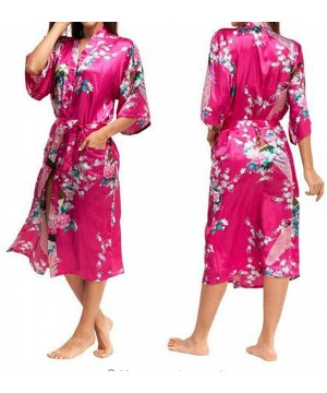 Robes Silk Kimono Robe Bathrobe Women Satin Robe Silk Robes Night Sexy Robes Night Grow for Bridesmaids As the Photo Show7 - ...