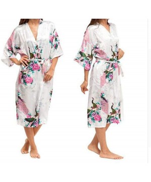 Robes Silk Kimono Robe Bathrobe Women Satin Robe Silk Robes Night Sexy Robes Night Grow for Bridesmaids As the Photo Show7 - ...