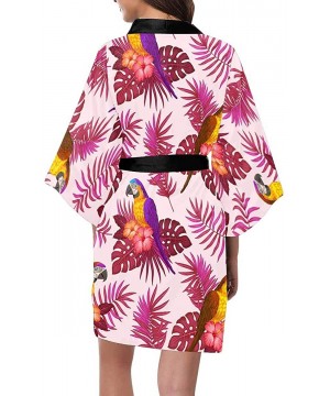 Robes Custom Tropical Coconut Tree Women Kimono Robes Beach Cover Up for Parties Wedding (XS-2XL) - Multi 2 - CX194TED6AO