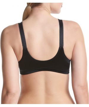 Bras Women's Double Support Front Close Wirefree Bra - Black - CH12N8SQ4TY