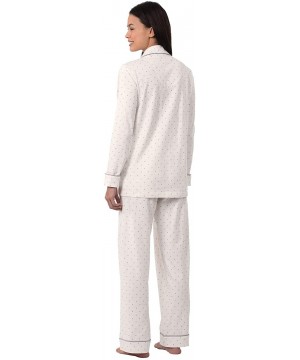 Sets Pajama Set for Women - Cotton Jersey Pajamas Women - Cream - Polka Dot - CG1883S0NHK