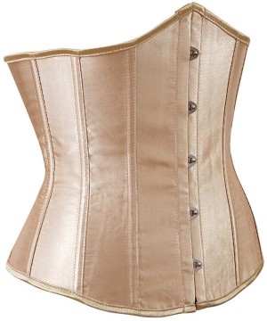 Shapewear Women's Fashion Sexy Vintage Underbust Corset Bustier Waist Cincher with G-String S-6XL - Gold - CI12H310TPL