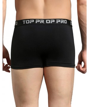 Trunks Men's Pack of Top Pro Waistband Stretch Trunk Underwear - 6-pack - Black - CI18D8OTAXM