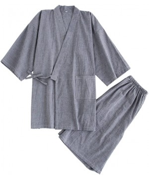 Sleep Sets Japanese-Style Short-Sleeved Men's Cotton Kimono Pajamas-A2 - CS18EYIEHIZ