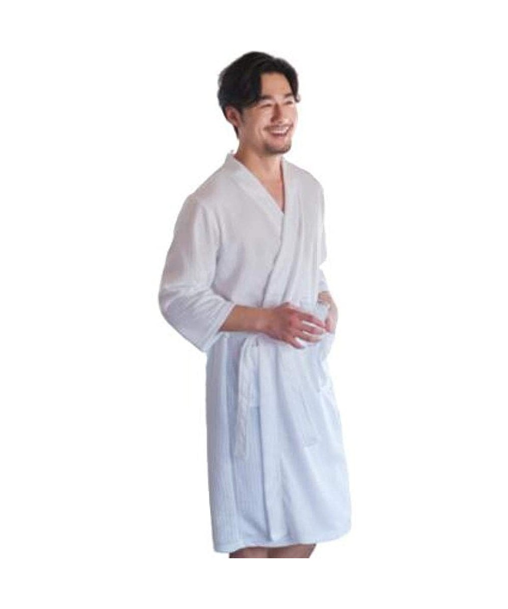 Robes Robes Bathrobe Thin Section Men's Beauty Salon Hotel Pedicure Shop Fast Water Absorption Loose Comfortable Soft Cotton ...