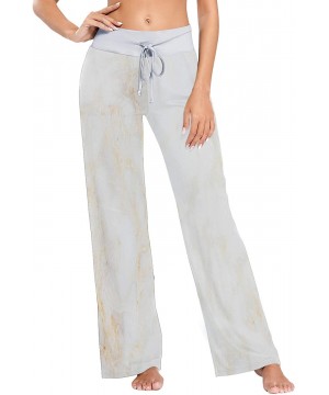 Bottoms Womens Pajama Lounge Pants White Wolf Wide Leg Casual Palazzo Pj Sleep Pants Girls - As Color 3 - C0197HWT0UI