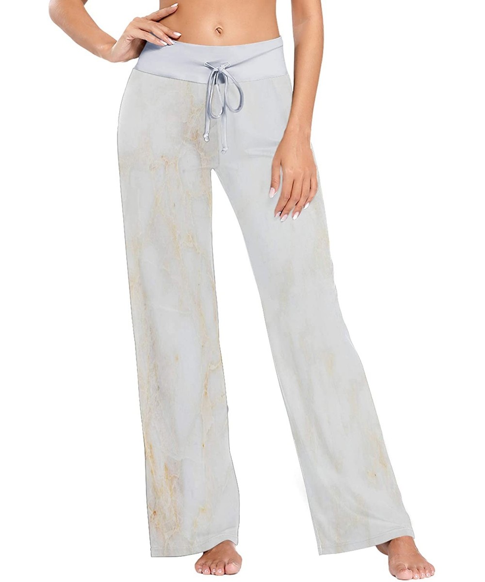 Bottoms Womens Pajama Lounge Pants White Wolf Wide Leg Casual Palazzo Pj Sleep Pants Girls - As Color 3 - C0197HWT0UI