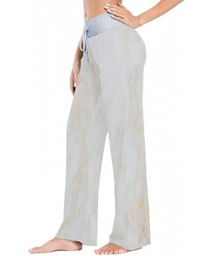 Bottoms Womens Pajama Lounge Pants White Wolf Wide Leg Casual Palazzo Pj Sleep Pants Girls - As Color 3 - C0197HWT0UI