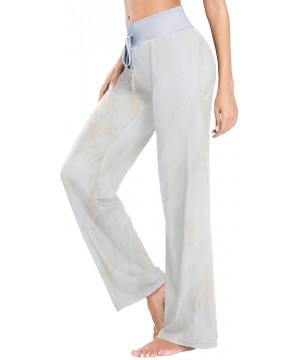 Bottoms Womens Pajama Lounge Pants White Wolf Wide Leg Casual Palazzo Pj Sleep Pants Girls - As Color 3 - C0197HWT0UI