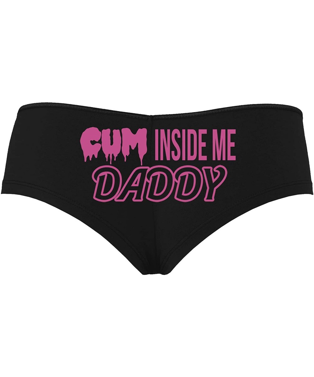 Panties Cum Inside Me Daddy Creampie Cumplay Black Boyshort Panties - Raspberry - C8195D3Q38W