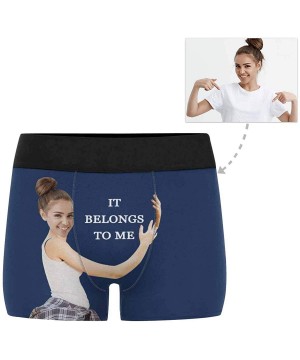 Boxer Briefs Custom Face Boxers It Belongs to Me Purple Personalized Face Briefs Underwear for Men - Multi 6 - CY18XUDY70H