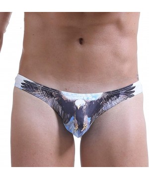 G-Strings & Thongs Men Thongs Jockss Sexy Underwear Erotic G Strings Wolf Leopard Printing Sissy Panties Clothing - 1034-dk-w...