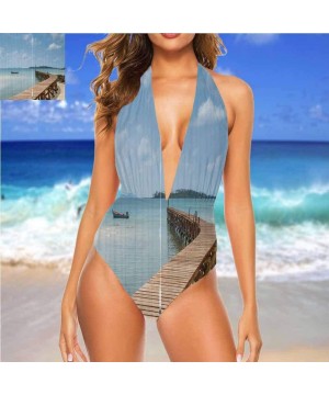 Robes Triangle Bikini Sets Wooden Bridge to Sea Comfortable and Sexy - Multi 01 - CG19D3LCLEG