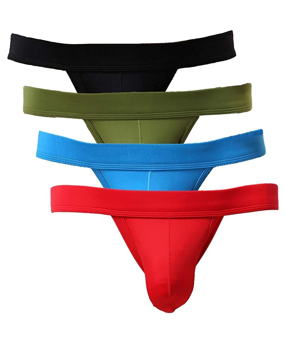 Briefs Men's Briefs Pack Soft Bulge Bikini Sexy Underwear - 4-pack Mix 8 - C418K3GZGO5